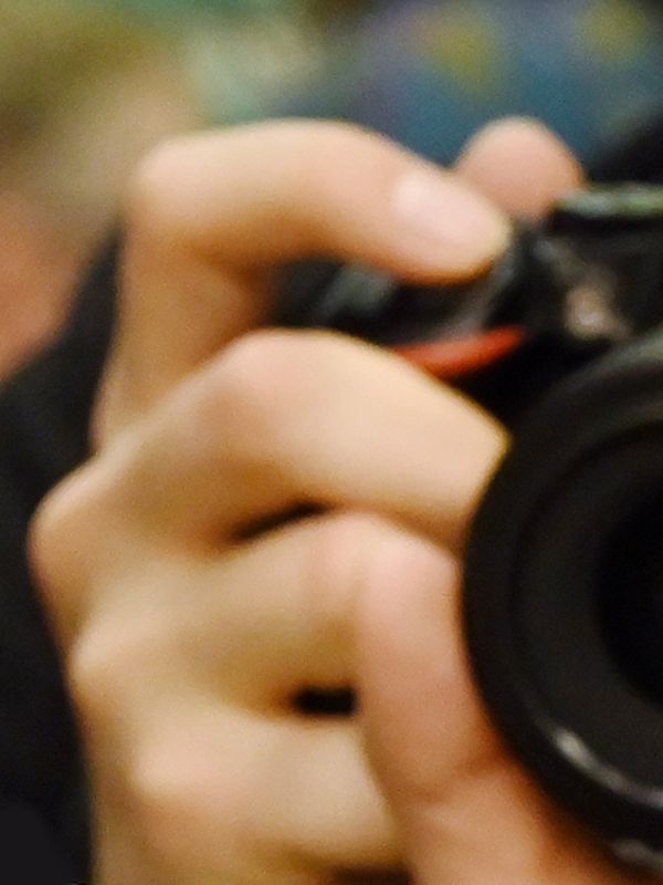 Hands holding photo camera