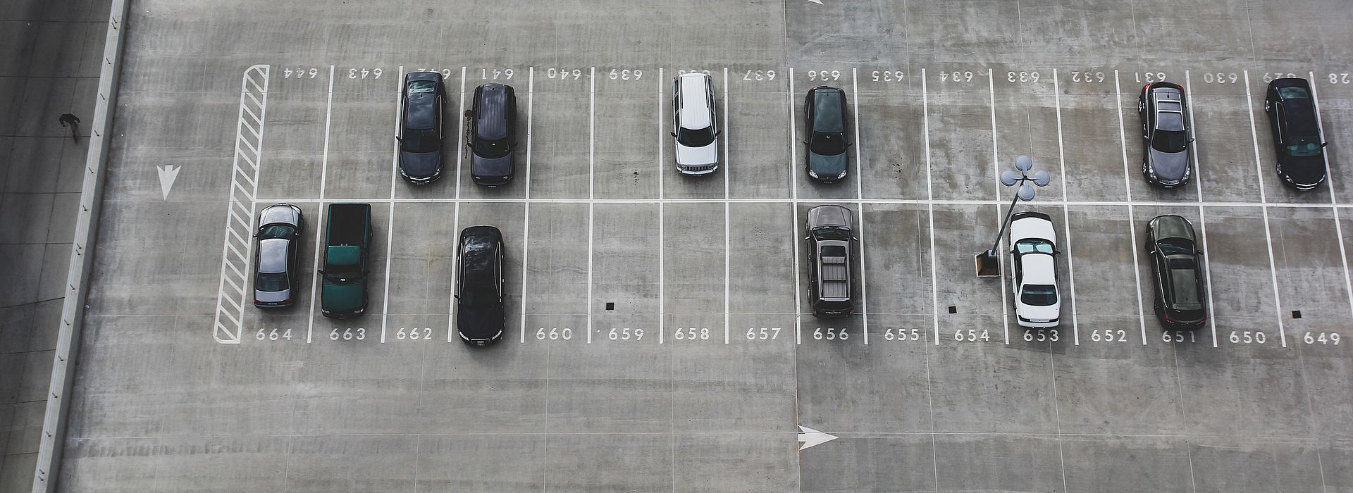 view at parking  from above